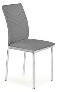Scaun tapitat K137, gri/crom, piele ecologica/metal, 43X49X92 CM