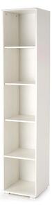 Biblioteca LIMA SL-1 alb, PAL laminat, 40x40x200 cm
