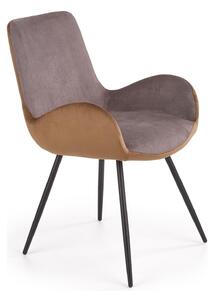 Scaun tapitat K392, gri/maro, 53x60x82 cm
