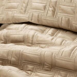 Cuvertură de pat elegantă bej, cu cusături la modă Šírka: 220 cm | Dĺžka: 240 cm