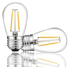 Bec S14 LED transparent din plastic Dimabil E27 2W