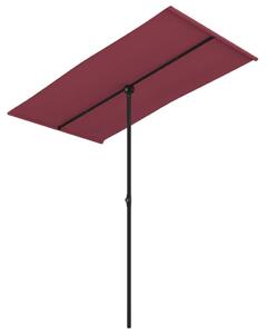 Umbrelă de soare de exterior stâlp aluminiu roșu bordo