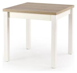 Masa extensibila GRACJAN, stejar sonoma/alb, PAL, 80/160x80x76 cm