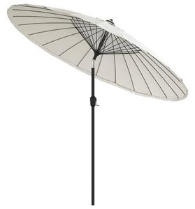 Umbrelă de soare de exterior, stâlp aluminiu, nisipiu, 270 cm
