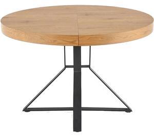 Masa extensibila MERCY, stejar/negru, 120/160x120x80 cm