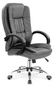 Scaun de birou RELAX, gri, piele ecologica, 64x75x110/118 cm