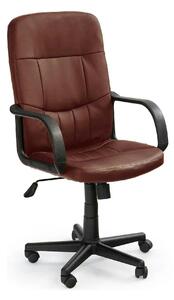 Scaun de birou DENZEL, maro inchis, piele ecologica, 58x60x100/110 cm