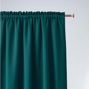 Perdea frumoasă verde smarald cu bandă cutată 140 x 250 cm
