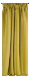Cortină galbenă frumoasă, cu bandă de încrețire Lungime: 175 cm