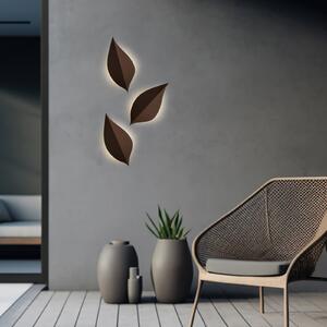 Viokef Lampă LED pentru exterior Amalfi, maro ruginiu, înălțime 28 cm, metal, Maro / Rugină, Aluminiu, Modern
