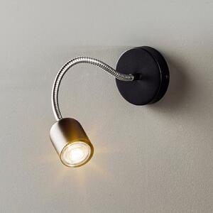 Eko-Light Aplică de perete Maxi cu braț flexibil, negru, reglabil, Negru, Camera de zi / sufragerie, Metal, Modern