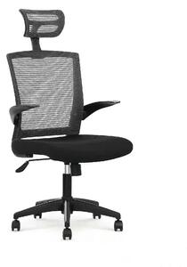 Scaun de birou VALOR, negru/gri, stofa mesh/metal, 64x62x115/125 cm