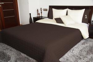 Cuvertură de pat cu două fețe pentru un pat dublu, culoarea maro Lăţime: 75 cm | Lungime: 160 cm