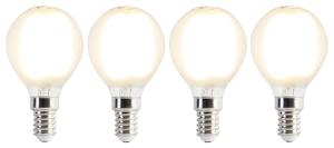 Set de 4 becuri LED E14 P45 mat 3,5W 360lm 2700K