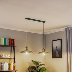 Eko-Light Lampă suspendată Felix, verde/auriu, 2 becuri, reglabil, Verde, Camera de zi / sufragerie, Metal, Design industrial