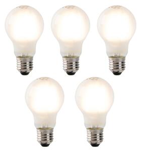 Set de 5 becuri LED cu dimmer E27 sticlă mată 4W 320lm 2700K