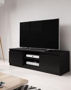Comodă TV cu 2 uși și 2 rafturi Dingo, negru grafit (120 cm)