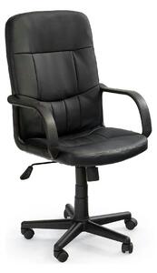 Scaun birou DENZEL, negru, piele ecologica, 58x60x100/110 cm