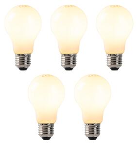 Set de 5 becuri LED reglabile E27 sticlă opala 7W 806 lm 2200K