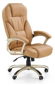 Scaun directorial DESMOND, bej, piele ecologica, 67x70x112/119 cm