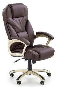 Scaun de birou DESMOND, maro inchis, piele ecologica, 67x70x112/119 cm