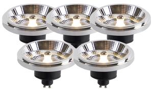 Set de 5 becuri LED AR111 GU10 11W 2000K-3000K Dim to Warm