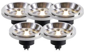 Set de 5 becuri LED GU10 AR111 11W 820lm 3000K