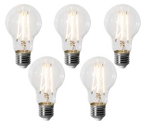 Set de 5 becuri LED E27 reglabile A60 6W 700 lm 2200K