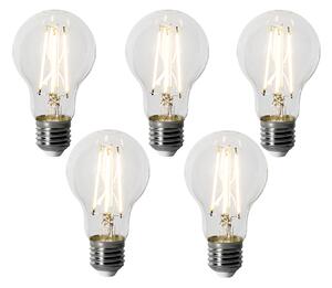 Set de 5 becuri LED E27 reglabile A60 6W 500 lm 3000K