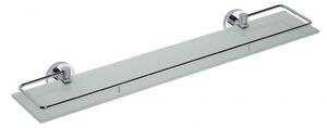 Sapho Sapho, raft din sticlă X-ROUND E cu bară rabatabilă 600x130mm, sticlă de lapte, crom, XR600