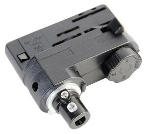 Adaptor pentru lampă suspendată pentru șină trifazată neagră