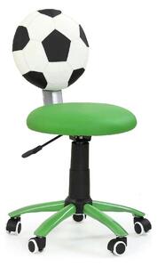 Scaun de birou pentru copii GOL, verde/alb/negru, piele ecologica, 39x