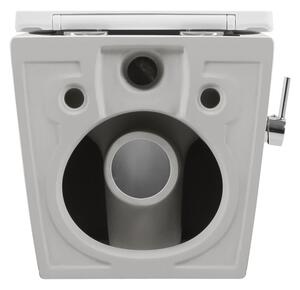 Erga Lily, vas de toaletă suspendat cu funcție de bideu + capac WC, alb lucios, ERG-V03-LILY-RIM-BID-WH