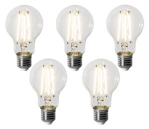 Set de 5 becuri LED E27 reglabile A60 8W 900 lm 3000K