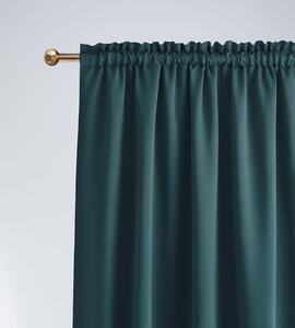 Draperie elegantă verde petrol, care întunecă, cu rejansă 140 x 280 cm