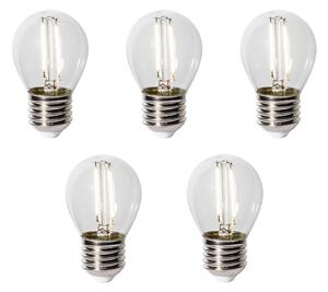 Set de 5 becuri LED E27 P45 cu senzor crepuscular 3W 250 lm 3000K