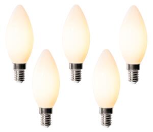 Set de 5 becuri LED E14 dimabile B35 Opal 4W 400 lm 2200K