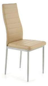 Scaun bucatarie K70, maro deschis/gri, metal/piele ecologica, 41x50x98