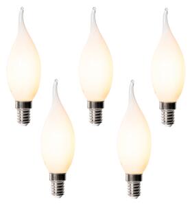 Set de 5 becuri LED E14 dimabile BXS35 Opal 4W 450 lm 2200K