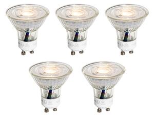 Set de 5 becuri LED GU10 50mm clare 3W 230 lm 2700K