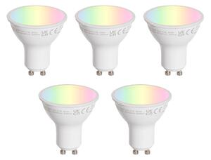 Set de 5 becuri LED GU10 50mm clare 4.7W 400 lm 2200-2400K