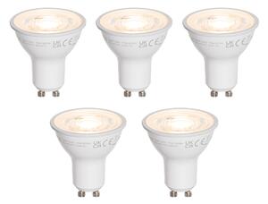 Set de 5 becuri LED GU10 50mm clare 7,5W 800 lm 3000K