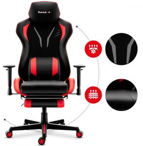 Scaun de gaming confortabil COMBAT 6.0 în combinație de culori negru-roșu