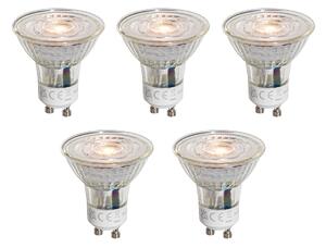 Set de 5 becuri LED GU10 50mm clare 4.5W 360 lm 2700K