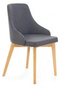 Scaun TOLEDO, gri inchis/stejar miere, stofa clasica, 55x51x82 cm