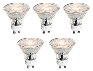Set de 5 becuri LED GU10 50mm clare 4.9W 450 lm 3000K