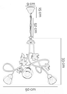 Lustră pentru copii BUTTERFLY 3xE14/6W/230V ONLI