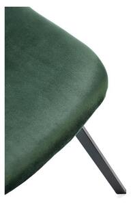 Scaun K462, verde inchis/negru, stofa catifelata/metal, 45x57x82 cm