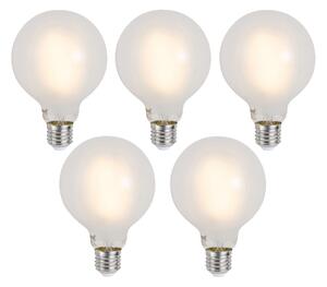 Set 5 becuri Becuri LED inteligente E27 reglabile G95 mat 7W 806lm 2700-6500K