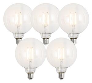 Set 5 becuri Becuri LED inteligente E27 reglabile G125 transparente 7W 806lm 2700-6500K